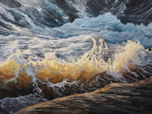 Splash of Light, 36 x 48 in., oil on canvas, 2021